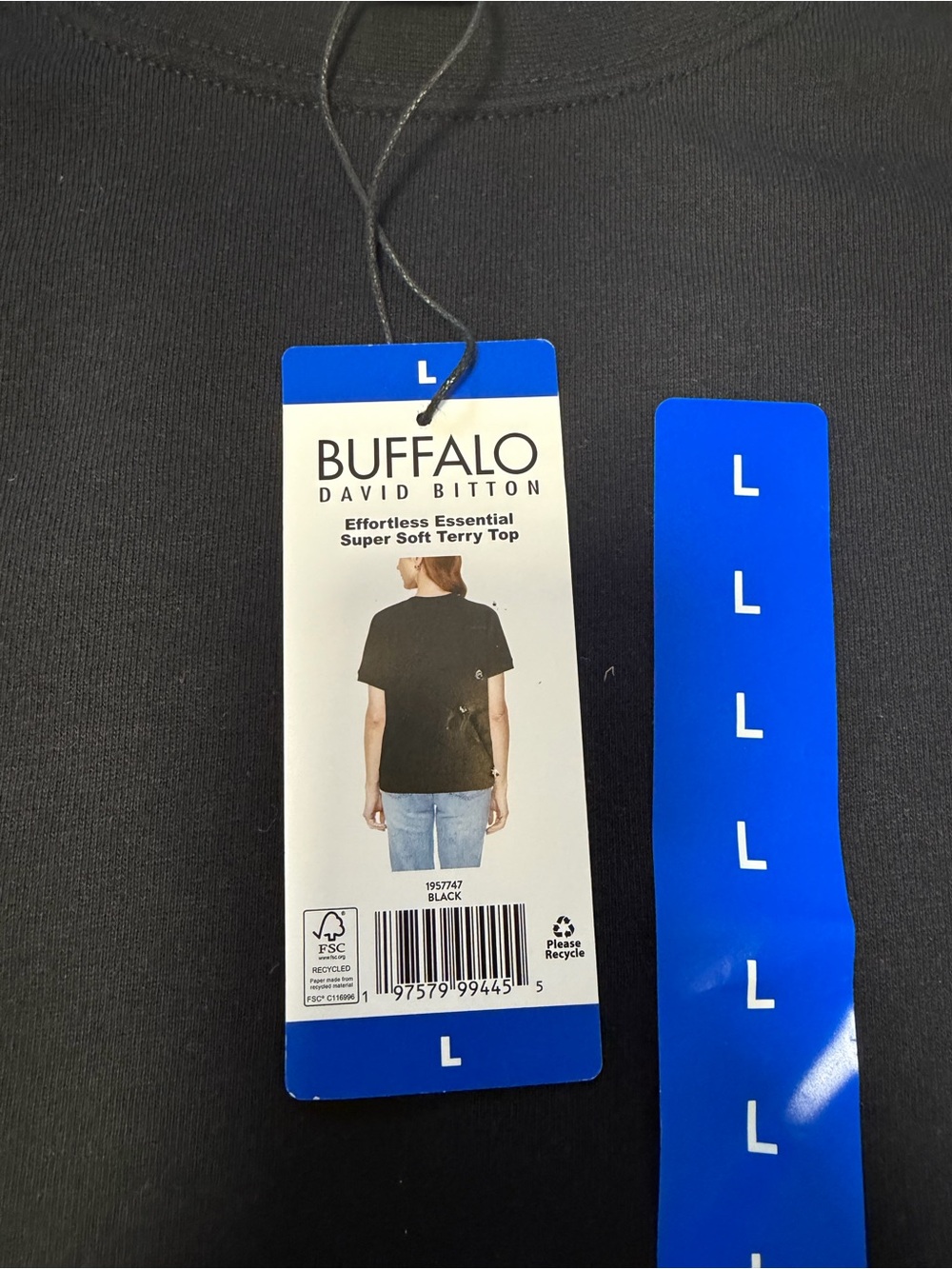 Buffalo David Bitton Black Short Sleeve Crewneck Tee